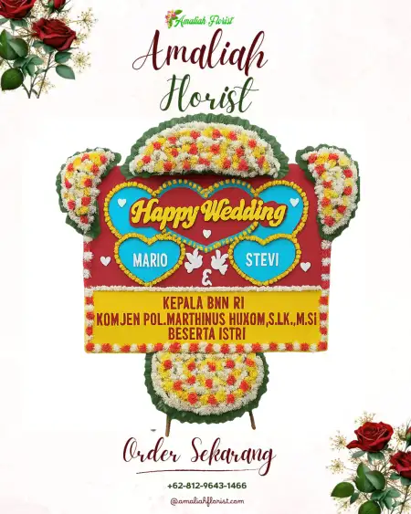 Papan Bunga Pernikahan Sewaka